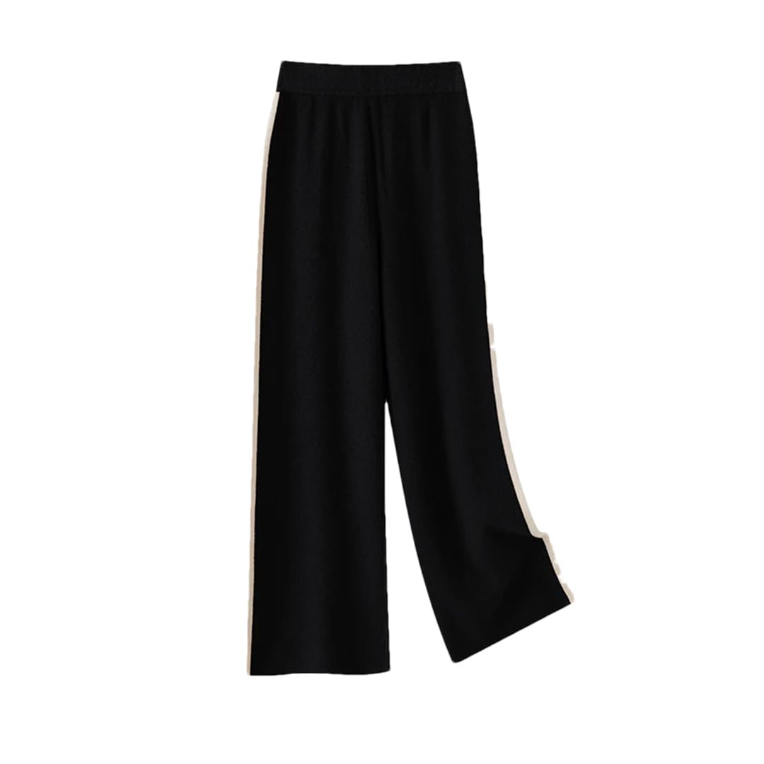 Womens Wide Leg Pants Comfortable and Versatile Color Knitted Long Womens Wide Leg Pants
