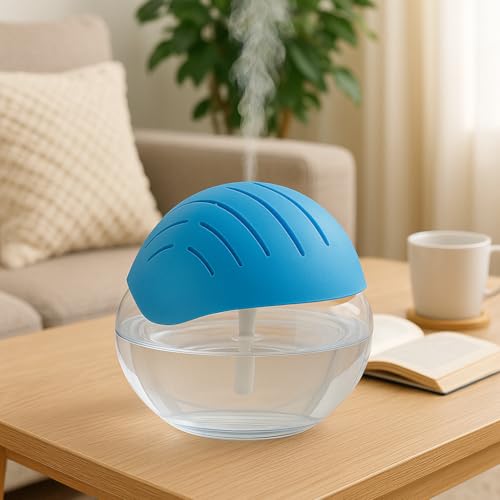 Image of 2-in-1 Air Diffuser & Humidifier - White Aroma Diffuser for Bedroom, Office - 500ml Capacity - BLUE