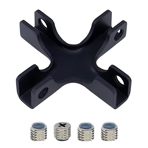 Chinflly Glass Fixing Clip,4 Pcs + Type Glass Clamp Glass Connector,2 Way Glass Fixing Clamp For 8-10Mm Thickness,Black #TOP2