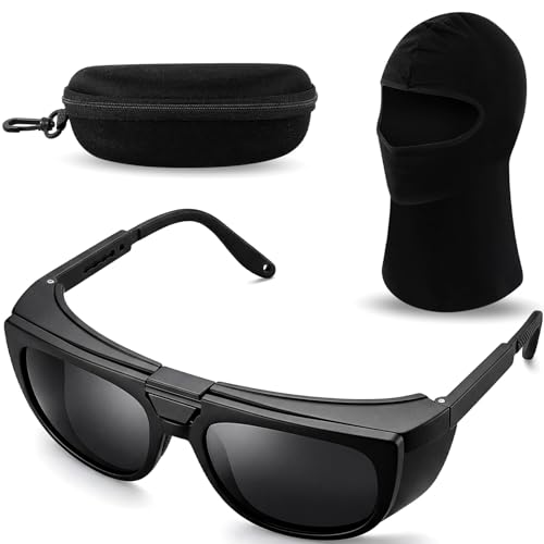 Image of Tellegloww 1 Set Auto Darkening Welding Glasses with Replacement Lenses, Solar Welding Goggles for Tig Mig Mma Plasma Cutting