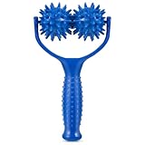 Kaimeilai Massageroller mit Noppen, Massageroller mit 2 Massagebälle Massage-Roller Massageball, mit Griff Körper Muskel Entspannen Massagegerät Selbstmassagerolle