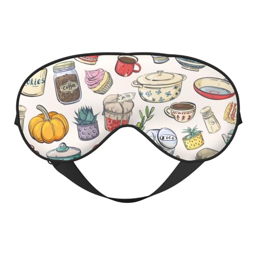 Utensilios de cocina, antifaz para dormir, de doble cara, máscaras para dormir para mujeres y hombres, cubiertas opacas para dormir, viajes