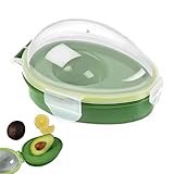 Generisch Avocadoschoner,Transparente -Aufbewahrungsbox,Avocado Aufbewahrungsbox Mit Deckel | Für Hausköche Berufstätige Studenten Und Morgenessen Vorbereitung
