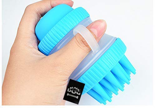 BLACK DOG Pets Bath Massager Silicone Shampoo Dispenser Shower Brush Scrubber with Removable Washing Comb Built-in Shampoo Reservoir for Cats Dogs Puppy Puppies - Color May Vary with Free Pop - Up (B08H13VZ7C) Amazon Price History, Amazon Price Tracker