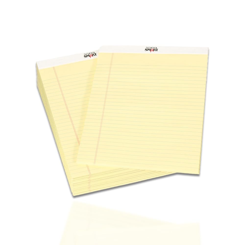 Schule smart 27430 Standard Legal Pads – 81/5,1 cm X 113/10,2 cm – Pack von 12 – Kanarischen