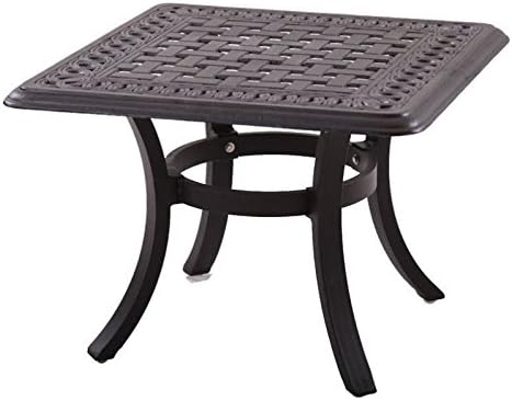 Darlee Series 88 24" Square Patio End Table in Antique Bronze