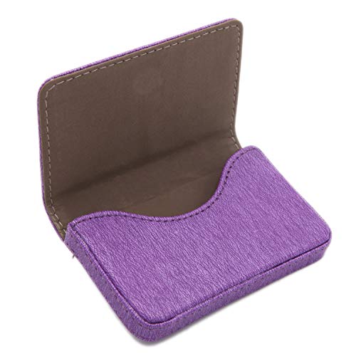 Image of RFID Blocking Wallet - Minimalist Leather Business Credit Card Holder - Purple2