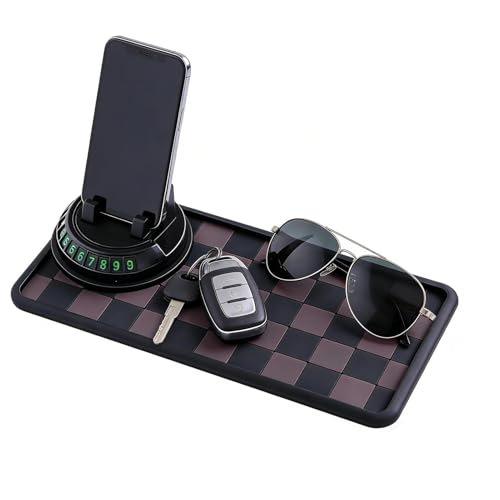 Tapis de tableau de bord de voiture antidérapant avec support smartphone stable