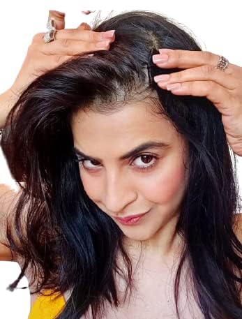 BELLA HARARO 2 Pcs Single Clip Human Hair Side Covers Up Patches Extension For Women Girls Natural human hair 16 Inch natural color