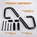 SUPAREE Front & Rear Grab Bar Grab Handle Bars Compatible with 2007-2018 Jeep Wrangler JK JKU Sahara Sports Freedom Rubicon X & Unlimited 2/4 Door