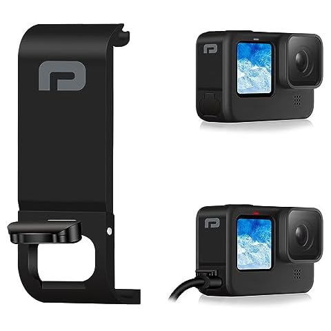 ParaPace Replacement Side Door for GoPro Hero 13/12/11/10/9 Black,Dustproof Pass Through Battery Cover Type-C USB Charging Port Repair Part Camera Accessories Cover