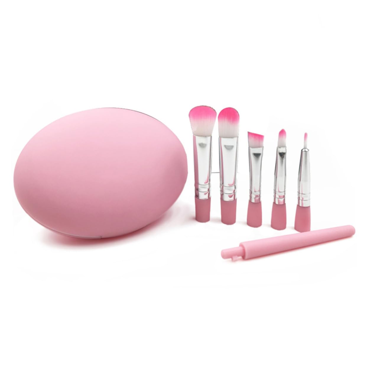 Mipcase Essential Makeup Brush Set 5 Pieces Eye Brush Kit for Women Pink Makeup Tools