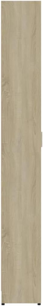 Hallway Wardrobe Kids Locker Storage with 5 compartments for Bedroom, Kids Room, School, Office, Home, Hallway, 21.65" x 9.84" x 74.41" Chipboard(Sonoma Oak)