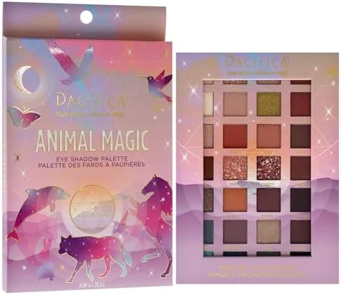 Pacifica Animal magic eye shadow palette 28 well, White, 0.89 Ounce