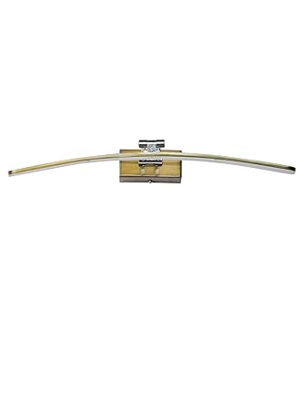 Fos Lighting Modern Golden 16 Inch Wide Curved Aluminium Bar 20W Warm White LED Picture/Vanity Light