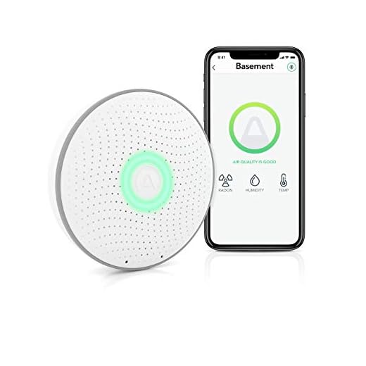 Airthings Wave 1st Generation - Smart Radon Detector with free app – Easy-to-Use – Temp and Humidity – Accurate – No Lab Fees – Battery Operated