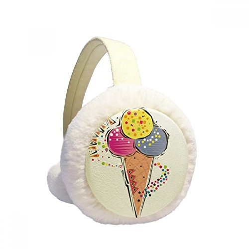 Orejeras de invierno de felpa para actividades al aire libre con diseño azul helado