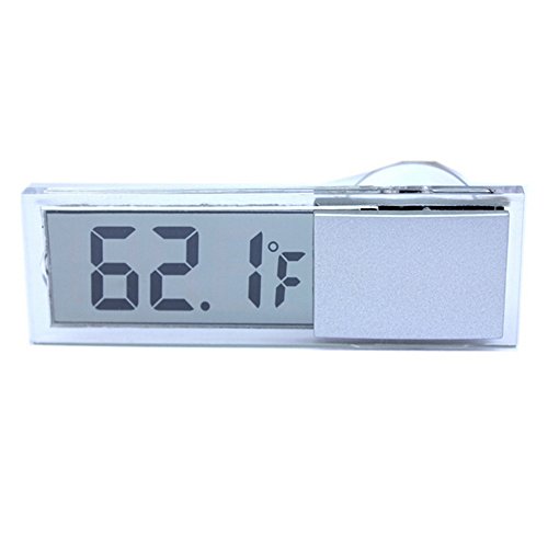 Bodhi2000 Mini thermomètre à ventouse pour intérieur de voiture Affichage numérique LCD