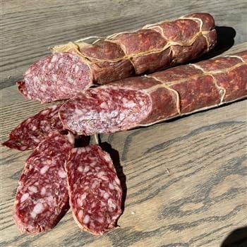 Fortuna's Finocchiona Dry Salami - Nitrate-Free Artisanal Charcuterie with Natural Fennel - Gluten-Free and Ideal for Keto Diets - Delicious Flavor and Texture for Snacking or Cooking, 2 Sticks, 10oz each
