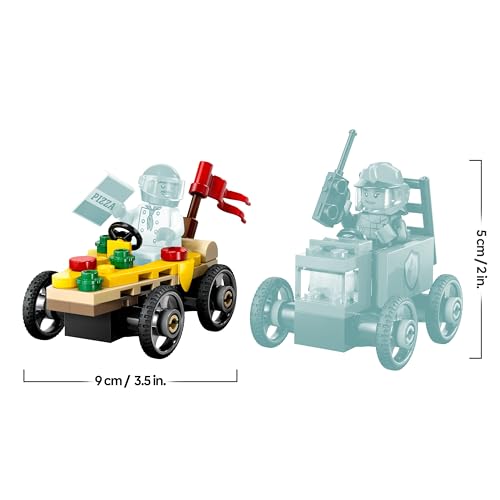 Lego City Pack De Bolide De Course: Camion De Pizza Contre Camion De Pompiers 60458 Lego La Boite - vue 8