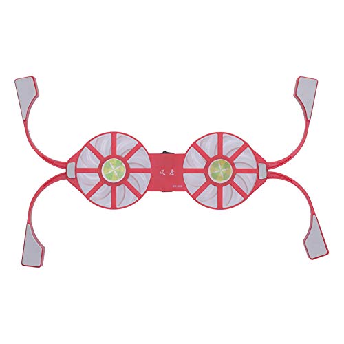 Laptop Cooling Pad, 80x15mm Foldable Laptop Cooler para oficina y hogar, soporte ventilador refrigerante para laptop gaming (Rojo) miniatura 1