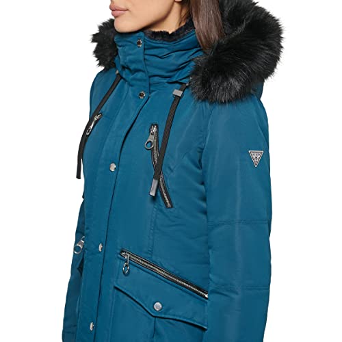 GUESS Women's OUTERWEAR parka,TEAL, L by GUESS - Image 2