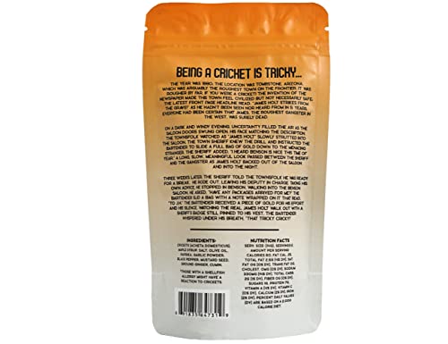 Tricky Cricky Edible Flavored Cricket Snacks for Humans - USA Grown - Unique & Healthy Gourmet Snacks for Adults - High Protein, Low Carb, Low Calorie Dried Edible Bugs for People - BBQ - 1 Oz
