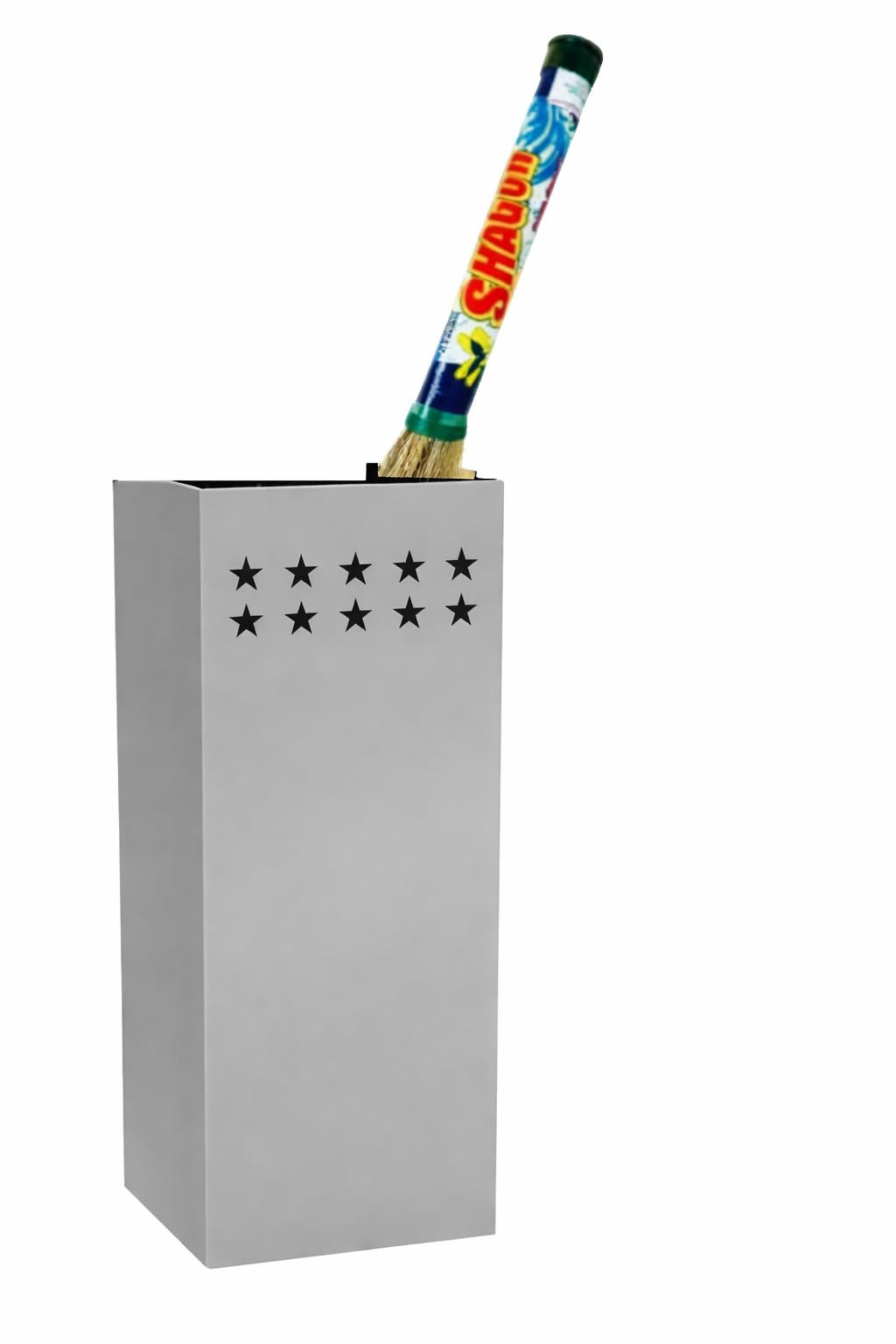 59199 Decorative Star design broom stand/mop stand for Indian home/office and commercial spaces/Modern stylish broom holder - Grey-picture-18
