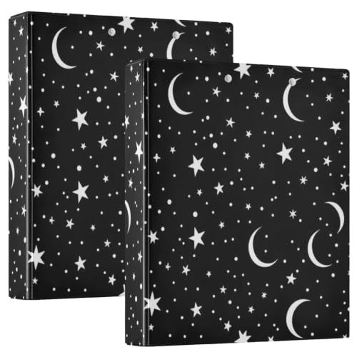 Classeur 3 anneaux avec porte-bloc lune blanche pour résoudre le désordre de vos cours et bureau