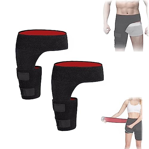 LELEBEAR Healthy Lab Co Sciatica Brace, Wrap Hip Brace, Hip Brace for Sciatica Pain Relief, Wrap Hip Brace for Women and Men (2pcs-Red)