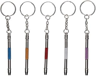 Mini Glasses Screwdriver Keychain Set (5 Pack) 5-in-1 Function Screwdriver Eyeglass Repair Kit