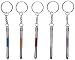 5 Function Mini Screwdriver 5 Pack – Flathead, Phillips – Small, Medium, Large Bolt Holders - Fix Glasses, Change Watch, Laptop and Toy Batteries – Plus Keychain – by Optix 55