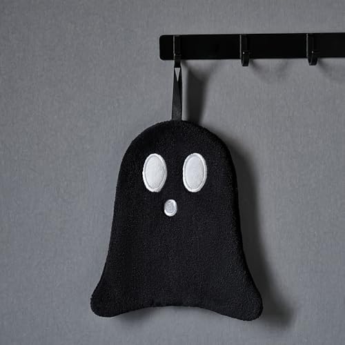1 Toalla De Mano De Fantasma De Halloween, Suave Y Absorbente, Toalla De Dedo De Coral, Bonito Adorno Colgante Para El Hogar, Cocina, Baño, Decoraciones De Halloween