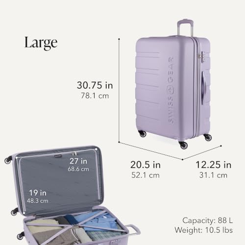 Image of SwissGear 7366, Evening Haze, 3-Piece Set (19 /23 /27), Signature Hardside Expandable Luggage With Spinner Wheels