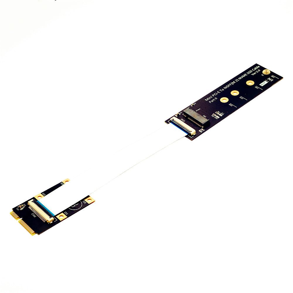 KAGAUOAS M.2 (NGFF) NVME SSD to Mini PCI-e Adapter with FFC Cable