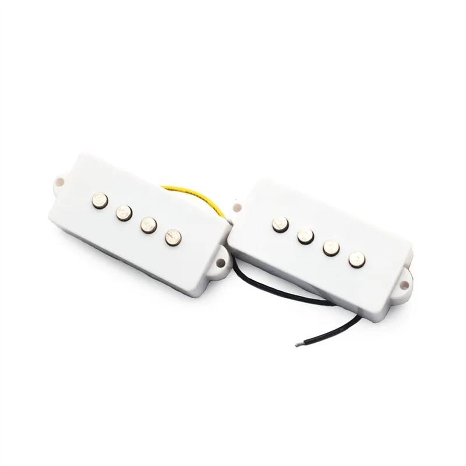 Pickup aperto per basso di precisione a 4 corde per basso elettrico. Copertura in plastica Pickup Professionale Per Chitarra Elettrica (Color : White)