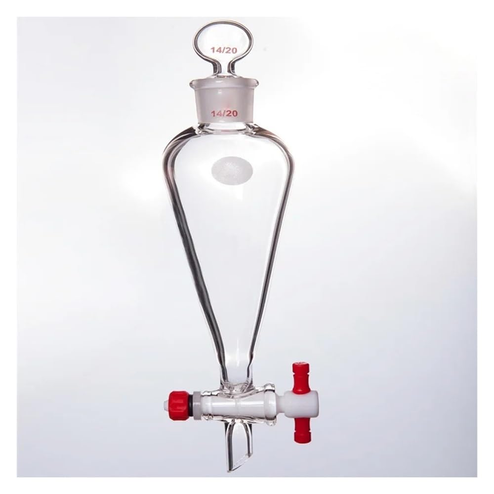 Narzędzia laboratoryjne i sprzęt Lejek separujący 10 ml-125 ml Górny przegub Dolna gałąź Rura szklana górna pokrywa 2 mm Otwór zaworu PTFE F47(125mL-F474125A)