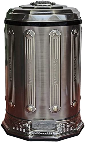 Poubelle en métal bronze pour l'ambiance cosy d'un café