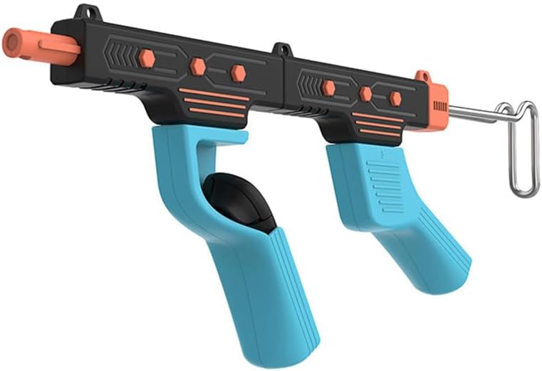 StarMei-HJXD ABS 2-in-1 Split Game Gun Controller, Convertible Blaster with Shoulder Stock for Handheld Gaming Console | Solo & 2-Player Mode