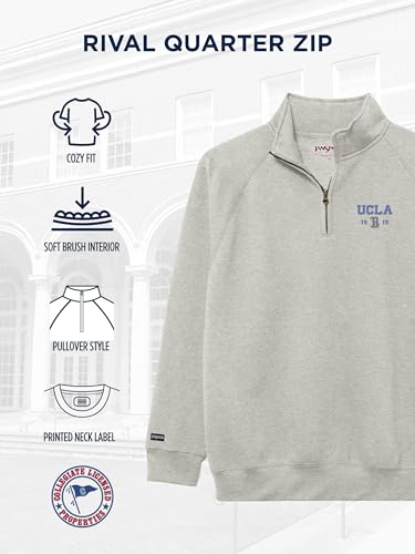 Image of JanSport Unisex Adult NCAA Officially Licensed Rival Long Sleeve Stand-Up Collar Quarter Zip Sweatshirt