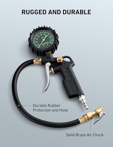 AstroAI Analog Tire Inflator Gauge