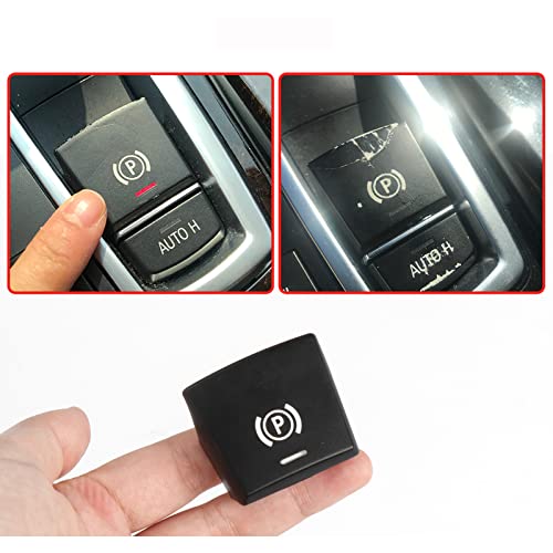 Car Handbrake Parking Brake P Button Switch Cover for BMW 5 7 F01 F02 F07 F10 F11 F18 F30 520 523 730 2009-2017 Old Model（Longer Latch） OEM:61316822518