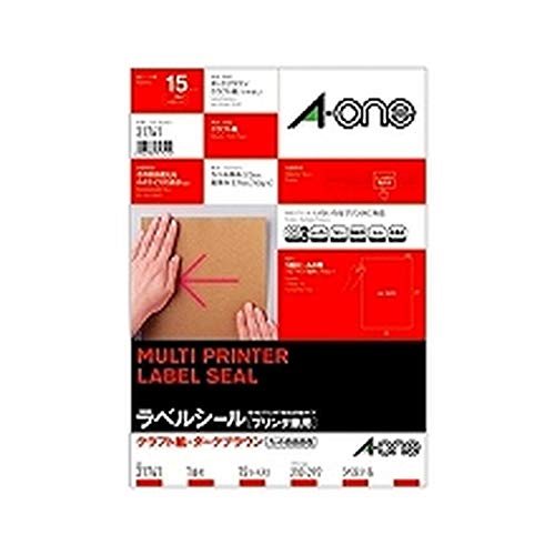 まとめ） エーワン ラベルシール〈プリンタ兼用〉 マット紙（A4判