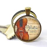 Violin- und Musikanhänger, Geschenk für Musiklehrer, Geiger Geschenk, Violinist Geschenk für den Alltag, einzigartiger Schlüsselanhänger