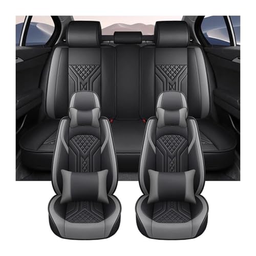 Ensemble complet housses siège voiture en cuir pour Civic universal gris avec coussin