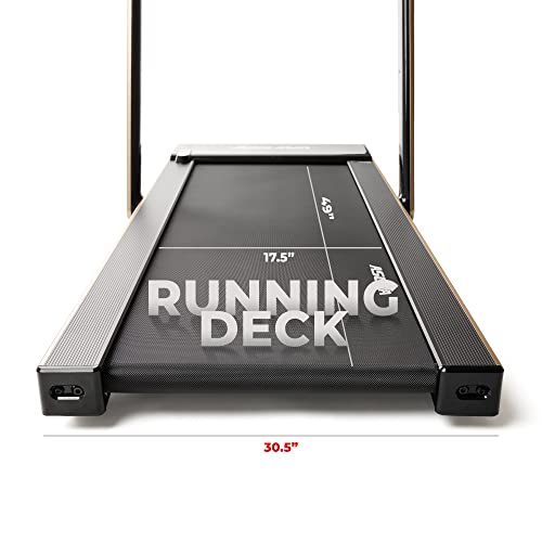 Image of Sunny Health & Fitness Slim Foldable Treadmill Fully Assembled, 17.7 inch x 49 inch Non-Slip Running Surface, 2.5 HP Motor, Speeds up to 8 MPH, Shock-Absorption, Device Holder, Digital Monitor, & Easy Storage