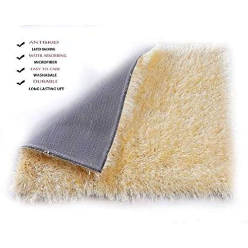 Image of Anti Skid Doormats for Home and Office Entrance Living Room and Bathroom Mats | Entrance Door Mats for Home and Office Entryway. (Solid Beige, 20x32)