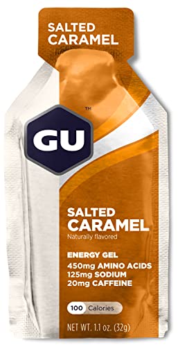 Gu Energy Original Sports Nutrition Energy Gel, 24-Count, Salted Caramel #TOP27