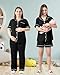 Rnxrbb 3 PCS Women Maternity Pajamas Set Nursing Postpartum Breastfeeding Pjs,Black XL