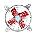 Ventilatore universale Ventilatore di scarico industriale da 12 "a parete Potente ventilatore di scarico industriale con ventola di ventilazione ad alta velocità ad alta velocità rete protettiva for c